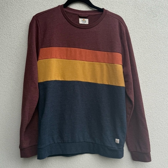 Marine Layer Colorblock Crewneck Sweatshirt sz medium - Picture 1 of 5